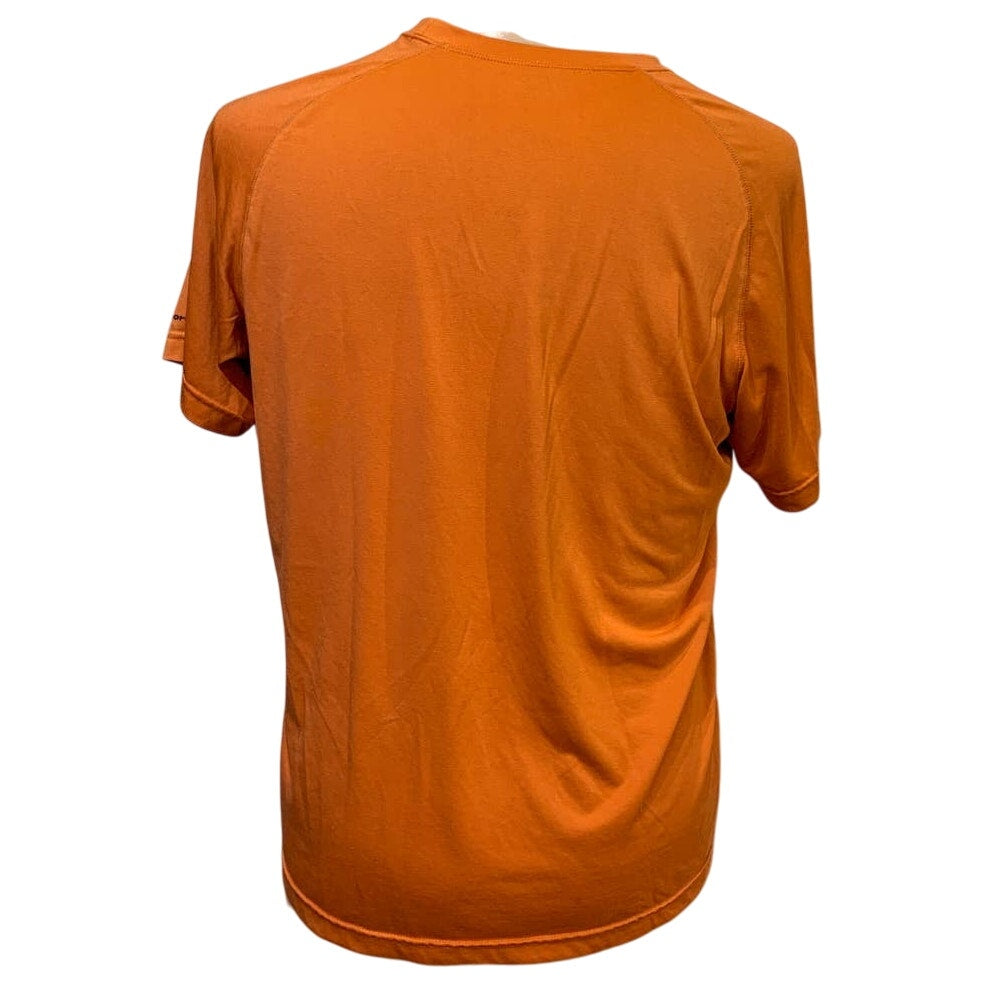 Columbia Mens Large Short Sleeve Omni-Wick Polyester Athletic Pumpkin OrangeTee
