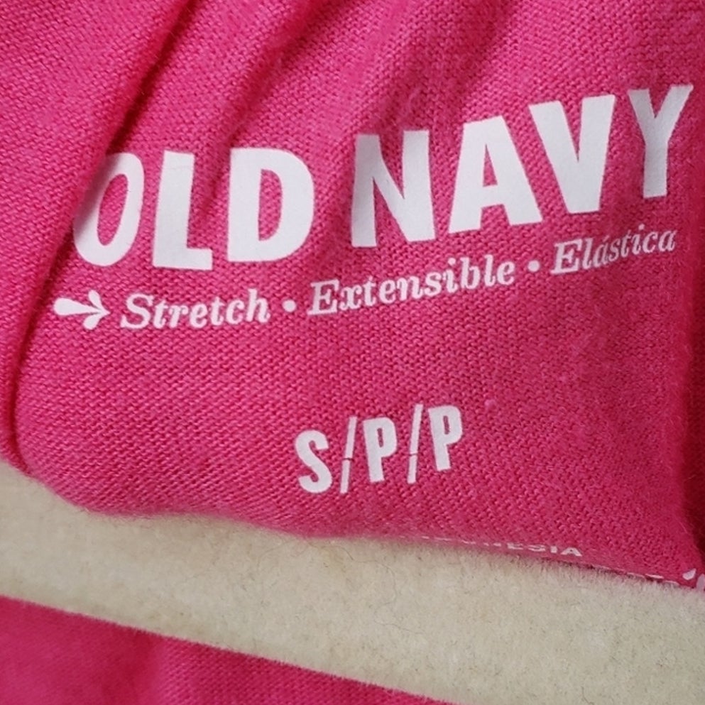 Old Navy Womens Small Cotton Blend Pink Elastic Waist Sleeveless Blouson Dress