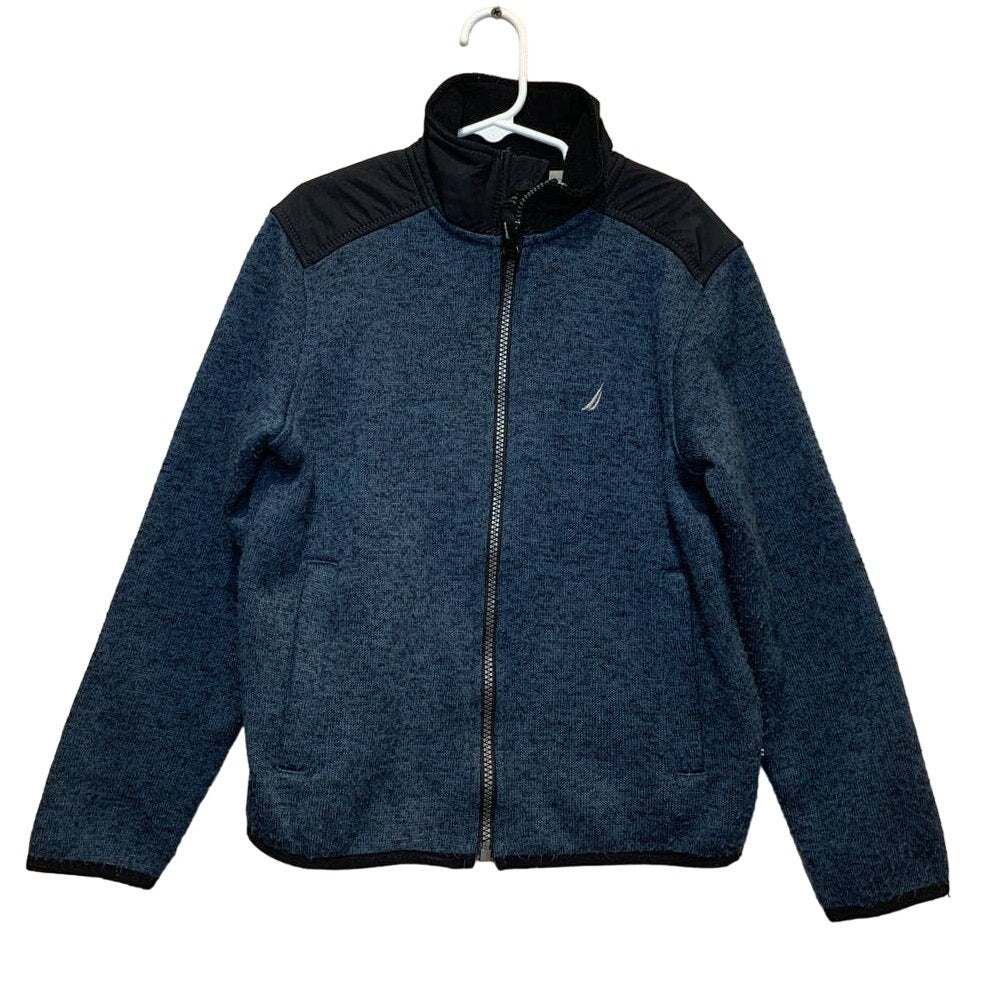 Nautica Boys Small Size 8 Full Zip Polyester Long Sleeve Collared Sweater Jacket