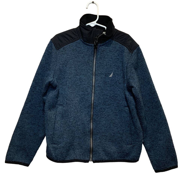 Nautica Boys Small Size 8 Full Zip Polyester Long Sleeve Collared Sweater Jacket