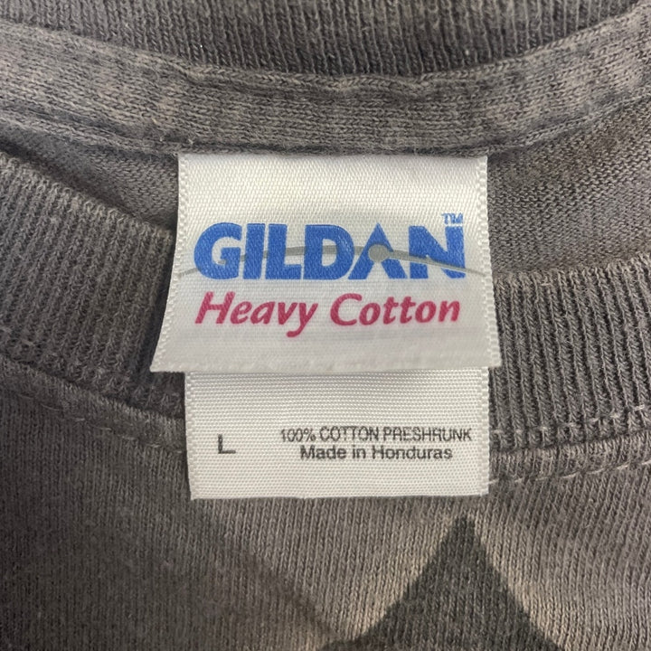 Gildan Mens Large 100% Cotton Royal Motors Short Sleeve Crew Neck Tee Shirt