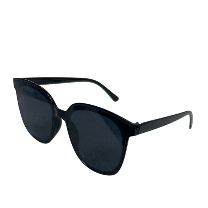 Mosanana Womens Black Frame Retro Oversized Square Plastic Sunglasses
