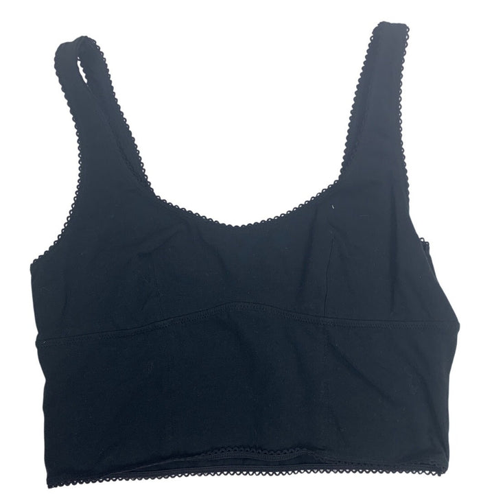 New Superchill by Aerie Womens Small Black Unlined Scalloped Thin Strap Bra