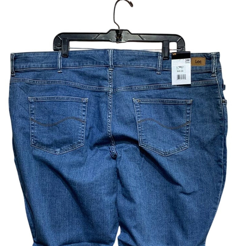 New Lee Womens 24WP Petite Cotton Blend Relaxed Fit Straight Leg Mid Rise Jeans