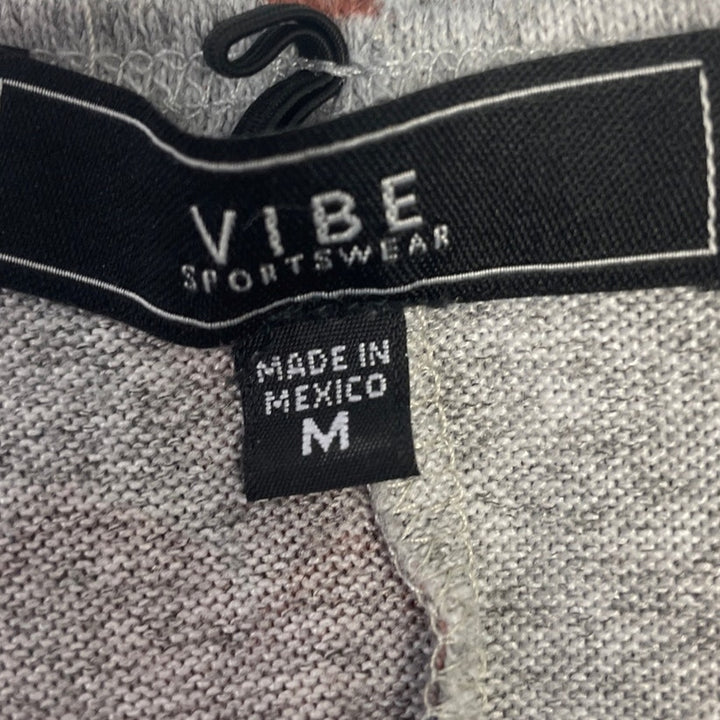 Vibe Sportswear Womens Medium PolySpandex Floral Long Sleeve Crew Neck Top