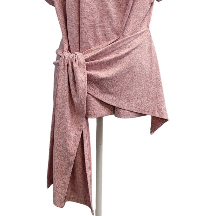 Hand Printed Upcycled Womens Large Little Miss Valentine Short Sleeve Blouse