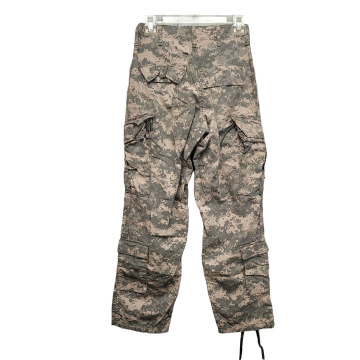 Womens XS Short Camo Drawstring Waist Button Fly Multi Pockets Army Pants