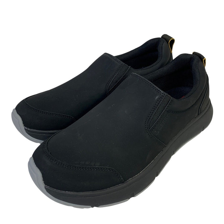 Gerry Mens Size 12 Black Faux Leather Slide On Moc II Comfort Sneakers Shoes