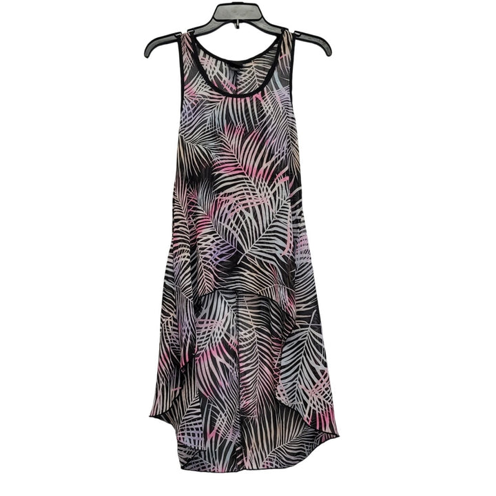 Rue 21 Womens Medium Hi Low Sheer Sleeveless Racerback Fern Sheath Dress