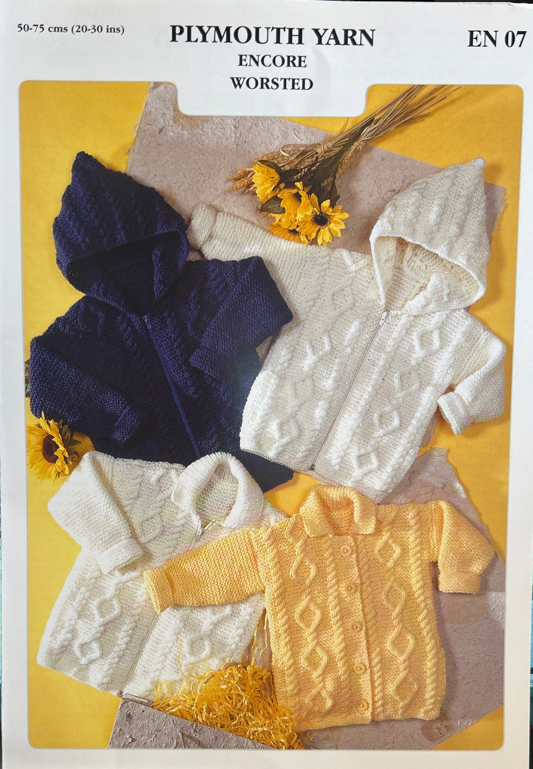 New 2000 Plymouth Yarn EN-07 Encore Worsted Children Jacket Knitting Pattern