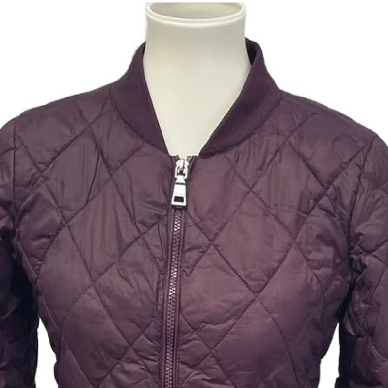 Madden NYC Womens Small Quilted Full Zip Nylon Puffer Jacket w Pockets