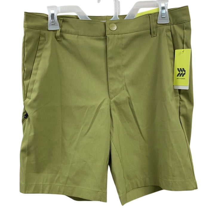 New All In Motion Mens Size 40 Chartreuse Green UPF 50+ Cargo Golf Shorts