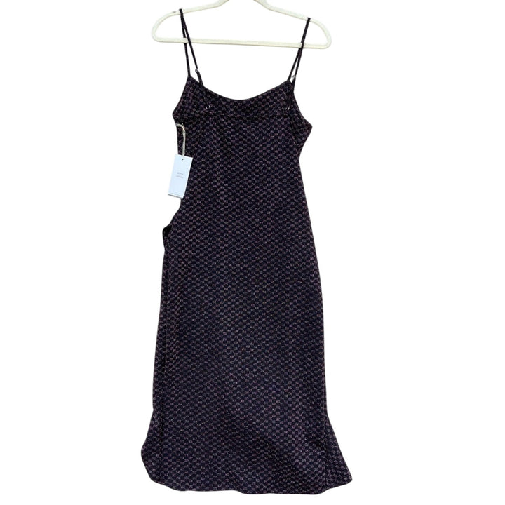 NWT New Blashe Womens Medium Thin Strap Checkerboard Shimmer Bodycon Dress