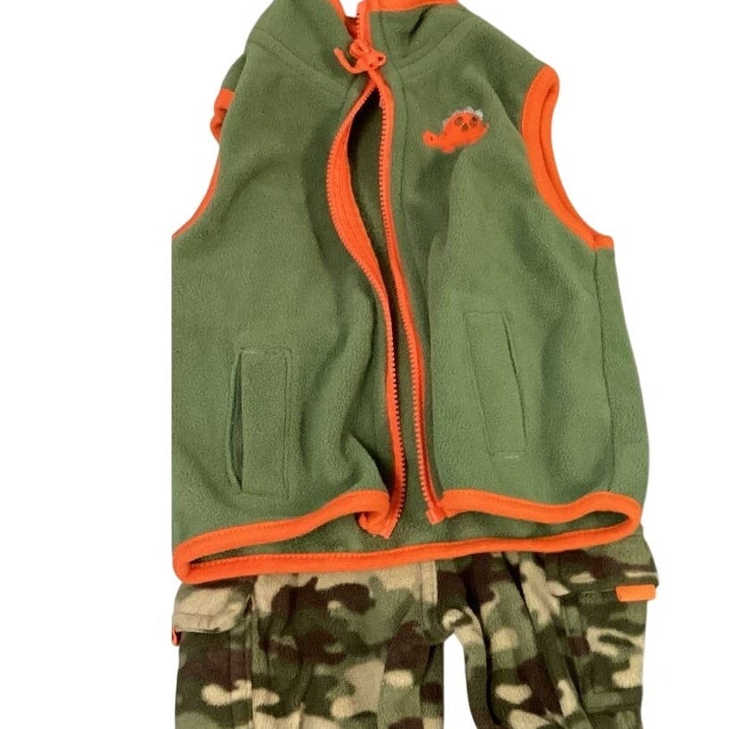 Lot of 5 Boys 6-9 Months Cat &amp; Jack Carters Camouflage Fleece Pants Tops Jacket