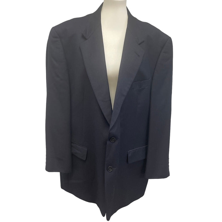 Hart Schaffner Marx Mens XXL Navy Blue Long Sleeve Button Up Suit Jacket Only