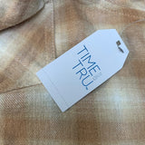 New Time and Tru Womens Large Long Sleeve Plaid Flannel Cotton Blend Hoodie