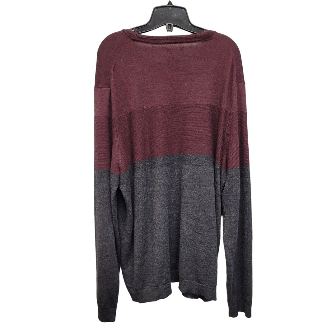 Apt 9 Mens XXL Acrylic Merino Wool Long Sleeve Color Blocked Knit Sweater