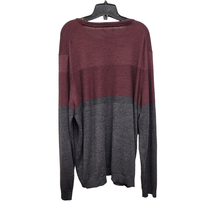 Apt 9 Mens XXL Acrylic Merino Wool Long Sleeve Color Blocked Knit Sweater