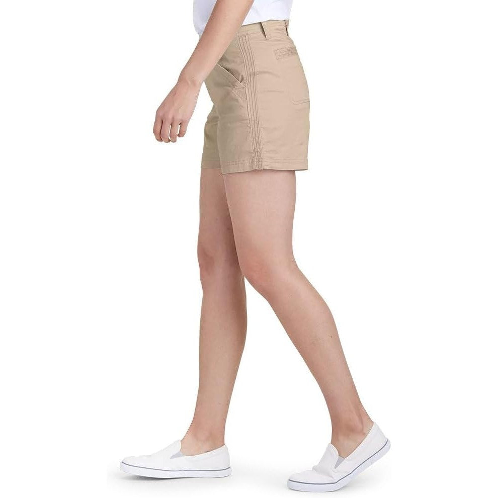 New Eddie Bauer Womens Size 18 Light Khaki Aspire Stretch Cotton Chino Shorts