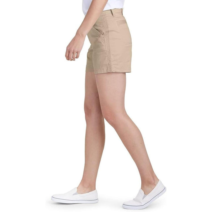 New Eddie Bauer Womens Size 18 Light Khaki Aspire Stretch Cotton Chino Shorts