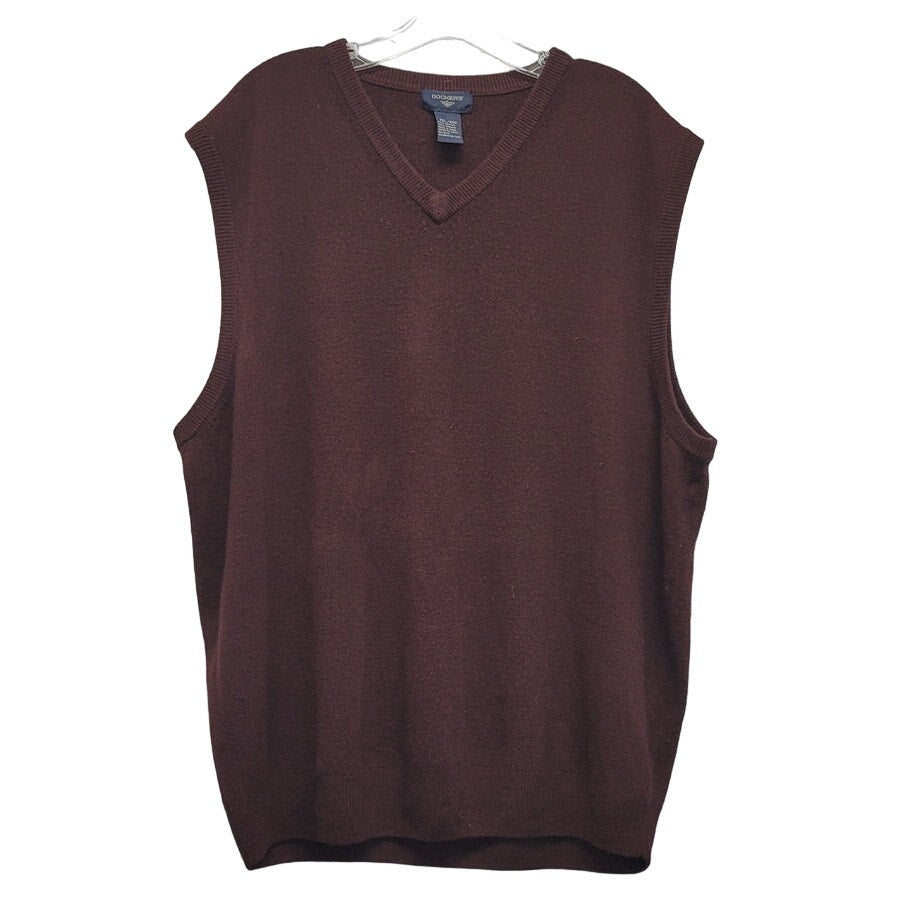 Dockers Mens XXL 100% Acrylic V Neck Sleeveless Knit Sweater Vest
