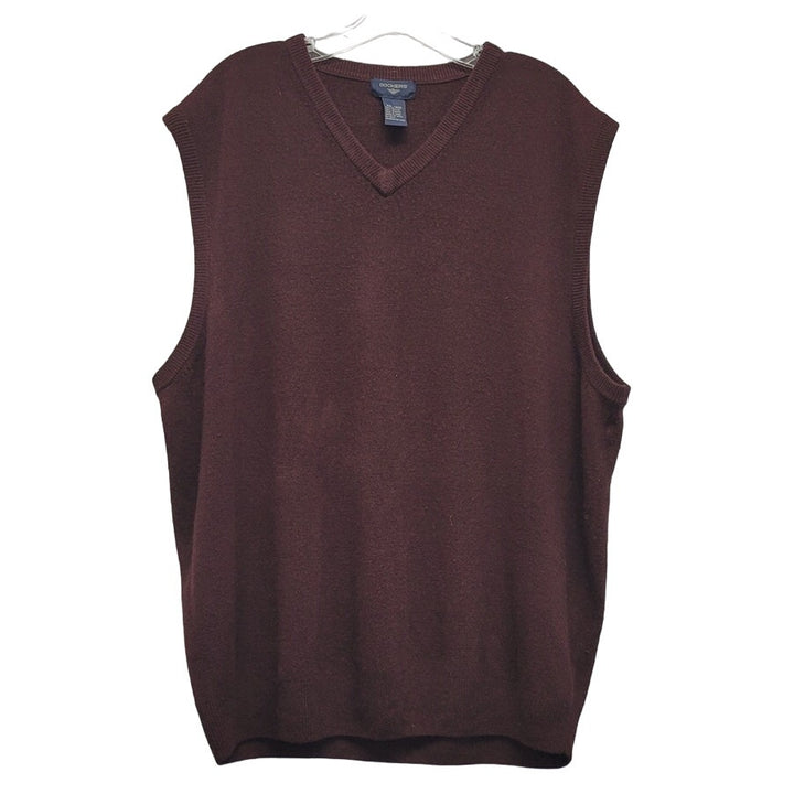 Dockers Mens XXL 100% Acrylic V Neck Sleeveless Knit Sweater Vest