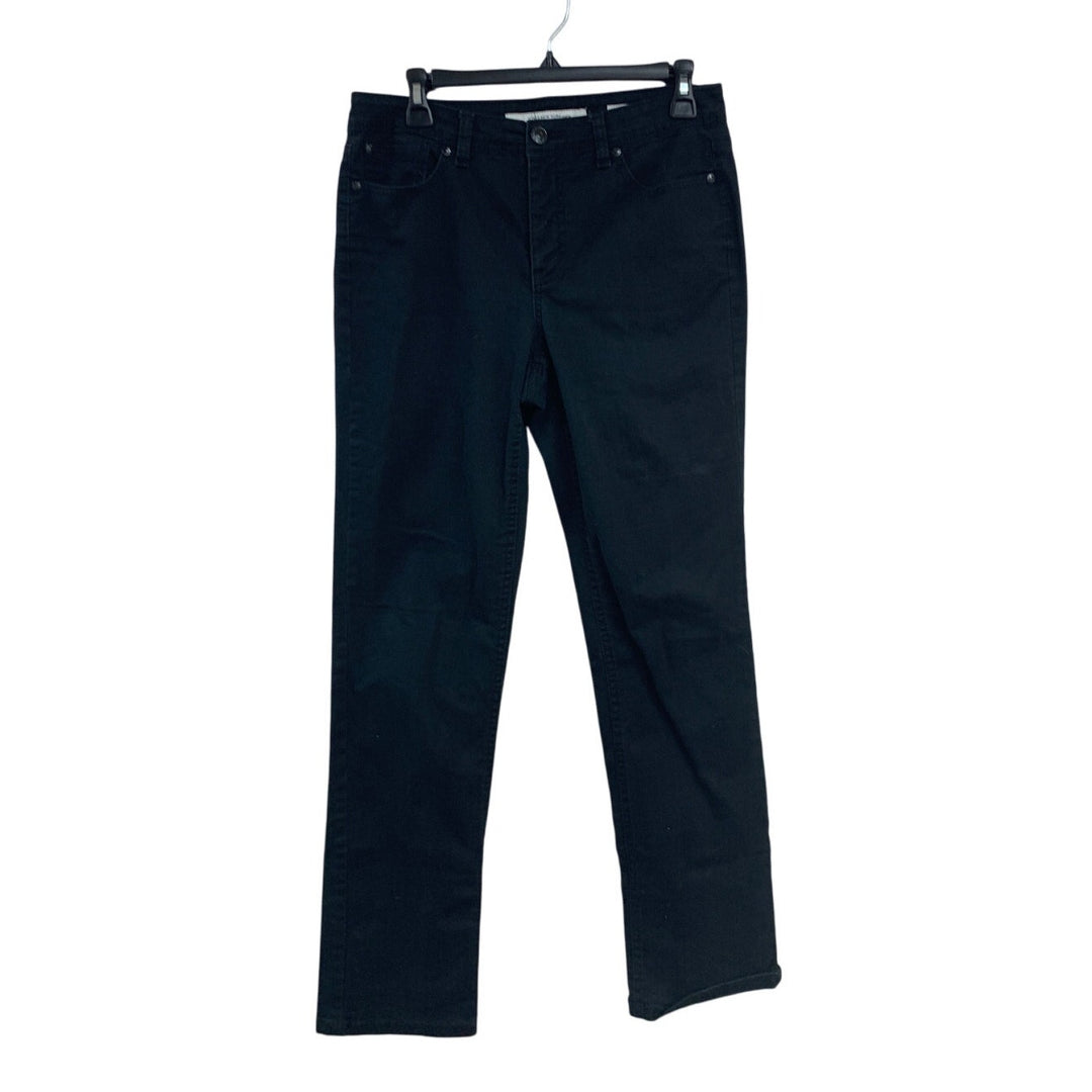 Jones New York Jeans Womens Size 8 Lexington Mid Rise Stretch Denim Black Jeans