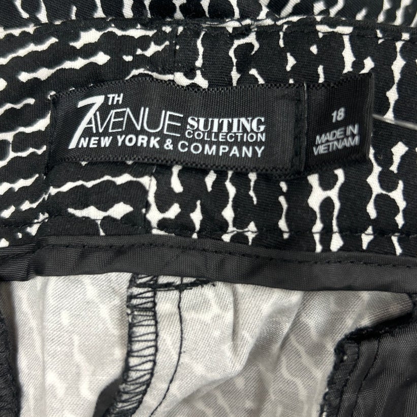 7th Avenue New York &amp; Co Womens Size 18 Cotton Blend Stretch Cuffed Crop Pants
