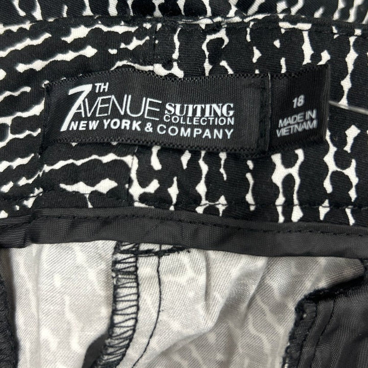 7th Avenue New York &amp; Co Womens Size 18 Cotton Blend Stretch Cuffed Crop Pants
