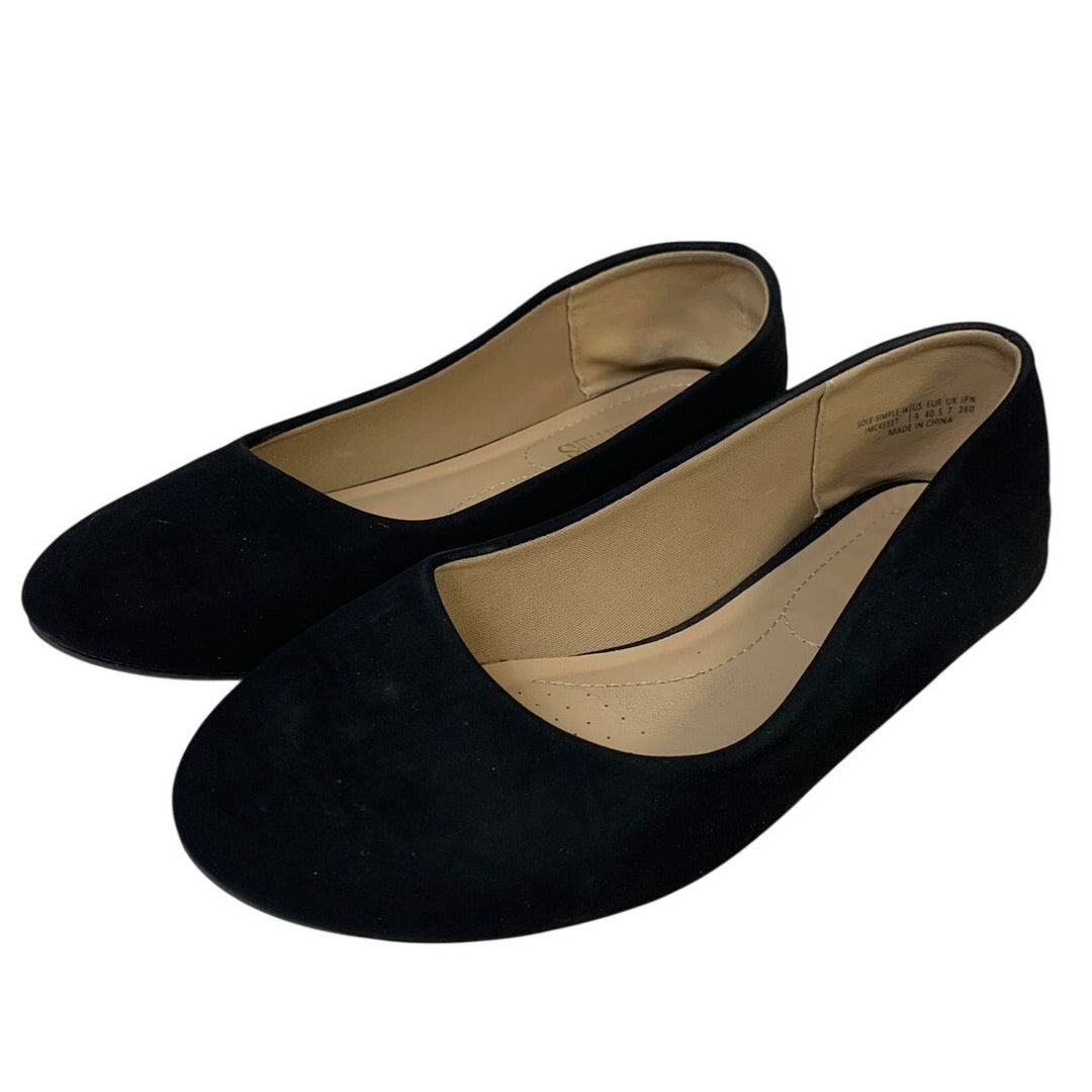 Dream Pairs Womens Size 9 Black Ballet Flats Closed Round Toe Slide On Shoes
