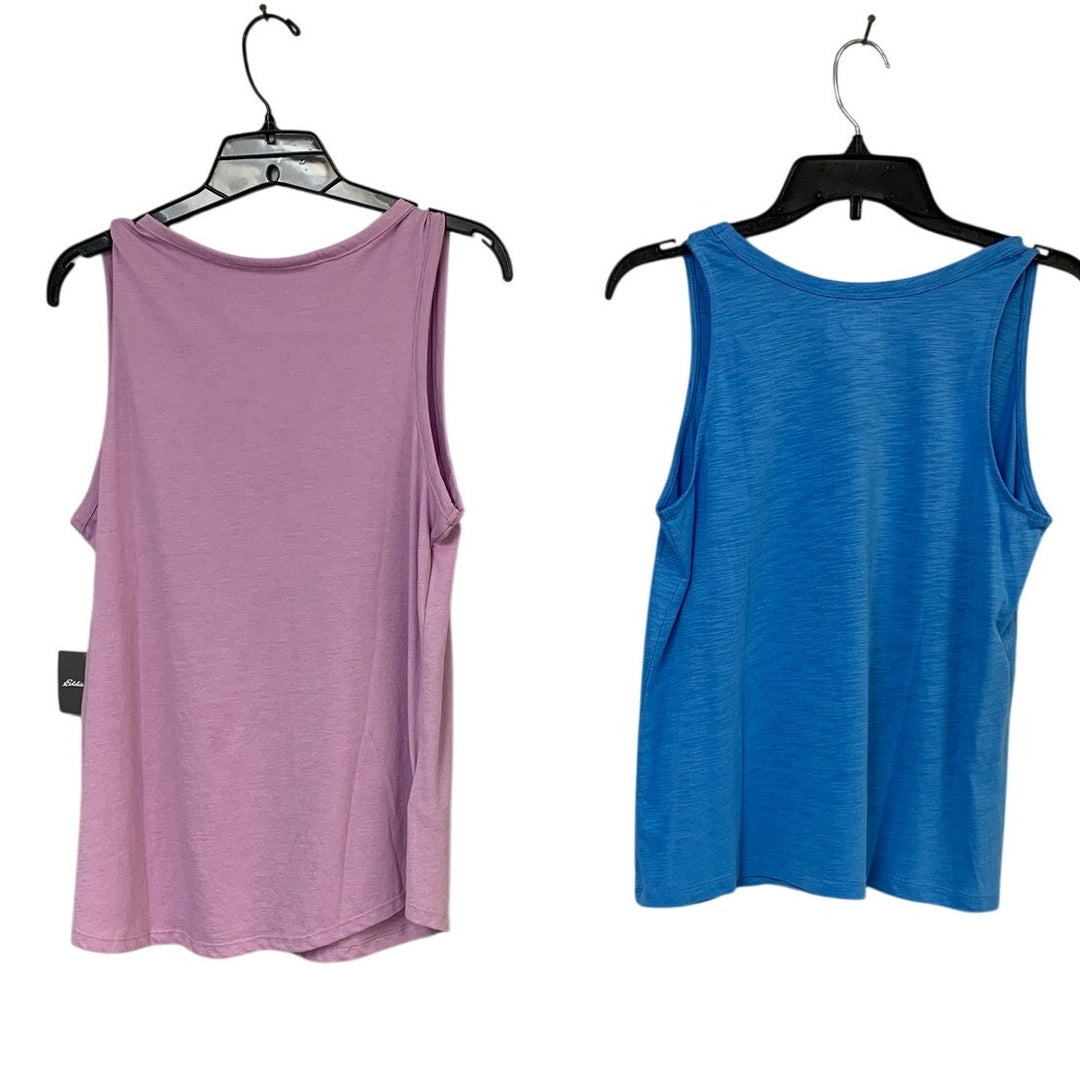 New Eddie Bauer Womens Small Gatecheck Pocket Coast and Climb Ladder Tank Tops