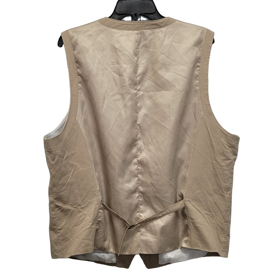 Structure Collection Mens XXL Lined Button Down Sleeveless Cotton Blend Vest
