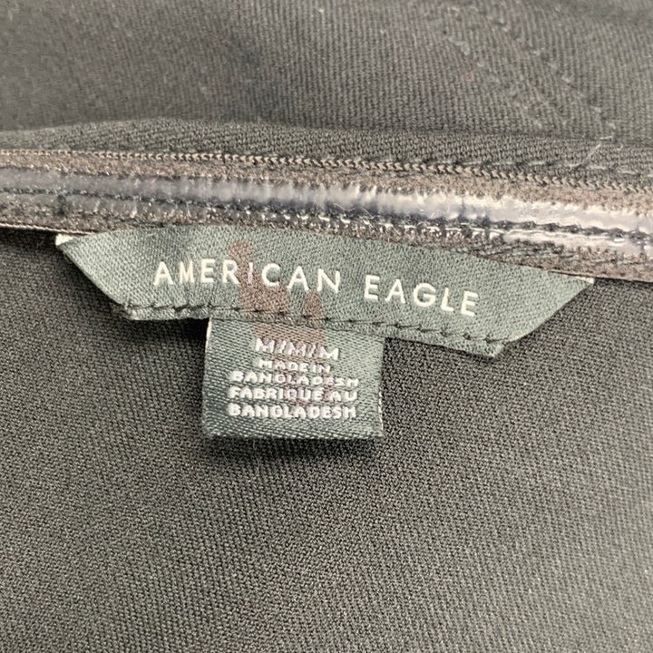New American Eagle Womens Medium Black LBD Foldover Tube Smocked Mini Dress