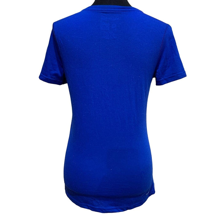 Adidas Womens Small NHL St Louis Blues Ultimate 100% Polyester V-Neck Ladies Tee