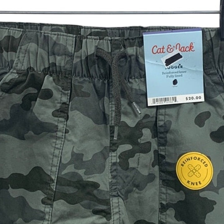 NWT New Cat &amp; Jack Boys Size 14 Reinforced Knee Fully Lined Camo Jogger Pants