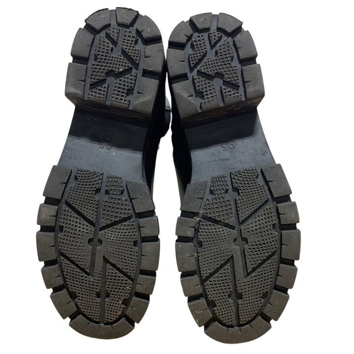 Athlefit Womens Size 9.5 Black 2" Chunky Heel Ankle Boots Slip On Shoes