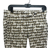 'S Max Mara Womens Size 8 Spotted Zip Front Cotton Blend Casual Pants Trousers