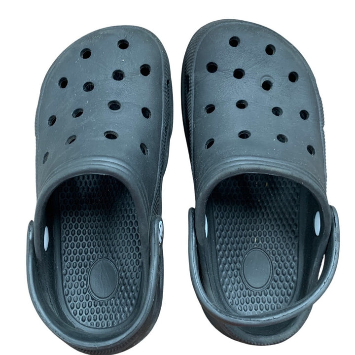 Little Boys Size 11 Black Clogs Breathable Slip On Sandal Water Shoes