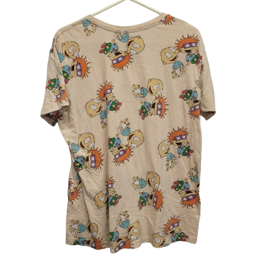 Nickelodeon Mens Large PolyCotton Rugrats Short Sleeve Crew Neck Tee Shirt