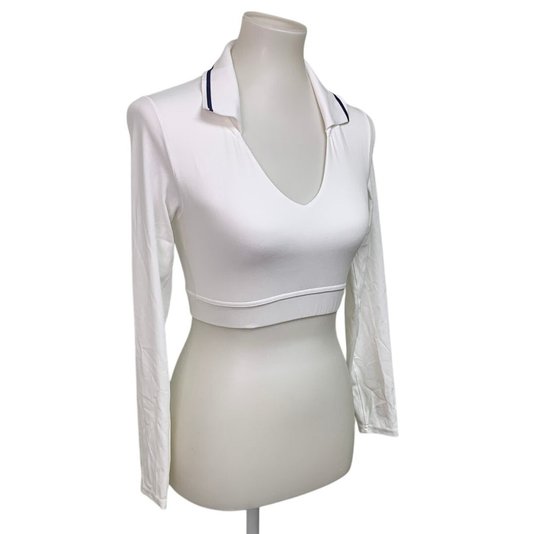 New Offline by Aerie Womens Medium Long Sleeve V Neck Collared Athletic Shirt