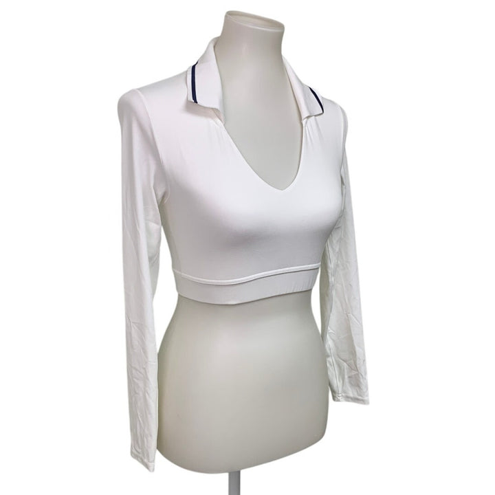 New Offline by Aerie Womens Medium Long Sleeve V Neck Collared Athletic Shirt