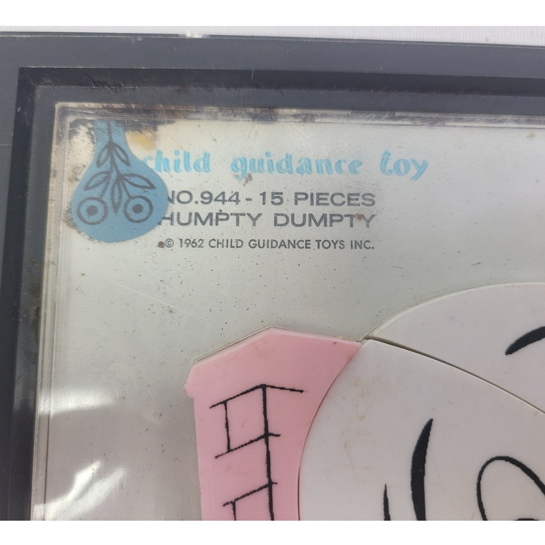 Vintage 1962 Plastic Child Guidance Toy Magnet Humpty Dumpty Puzzle No. 944