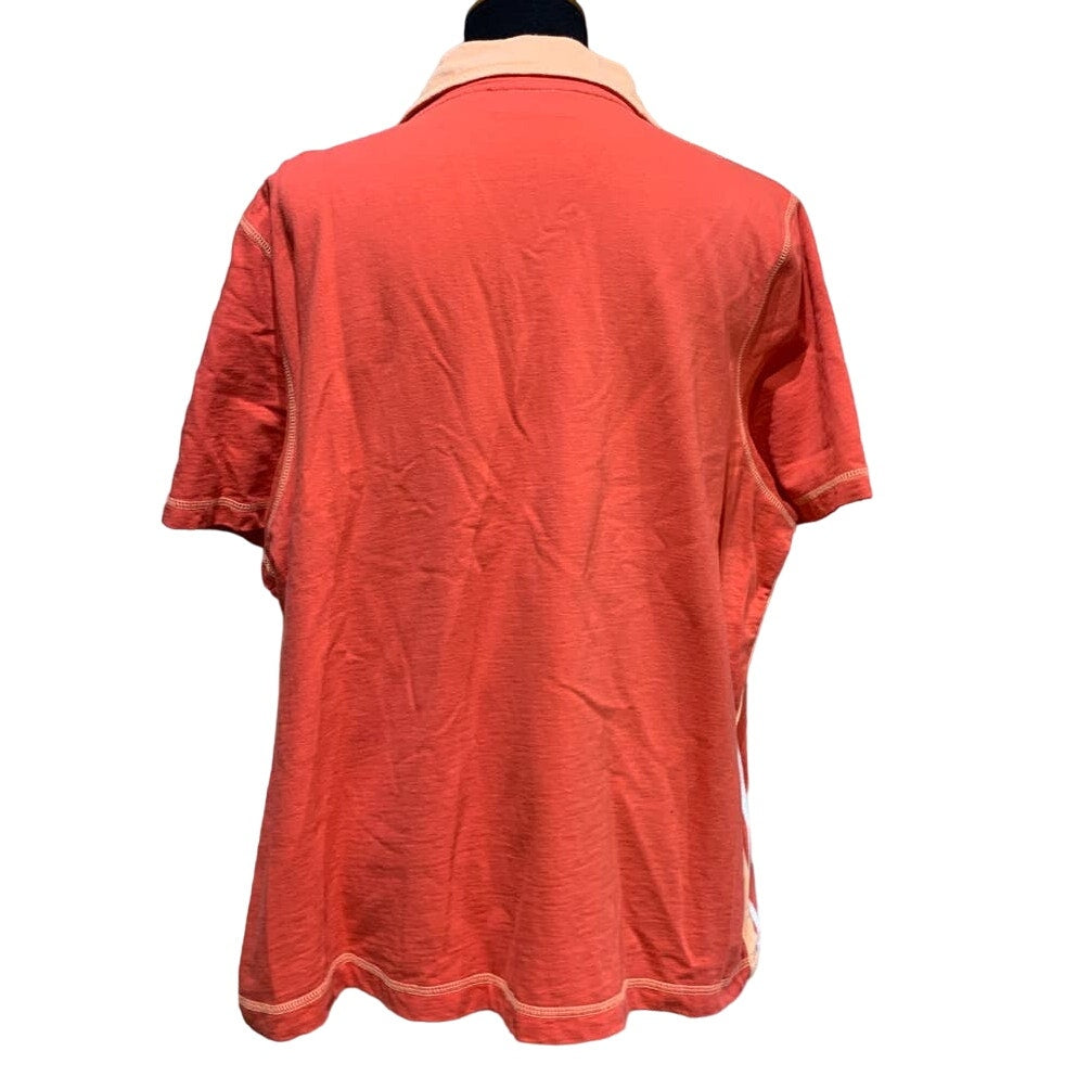 Oleg Cassini Sport Woman 2X 100% Cotton Collared 1/4 Zip Sporty Polo Shirt