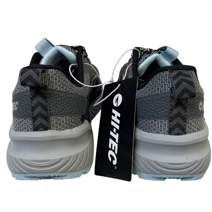New In Box Hi-Tec Womens Size 6 Black Gray Lace Up Comfort Athletic Shoes