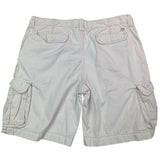 Aeropostale Mens Size 40 100% Cotton White Long Bermuda Cargo Shorts w Pockets