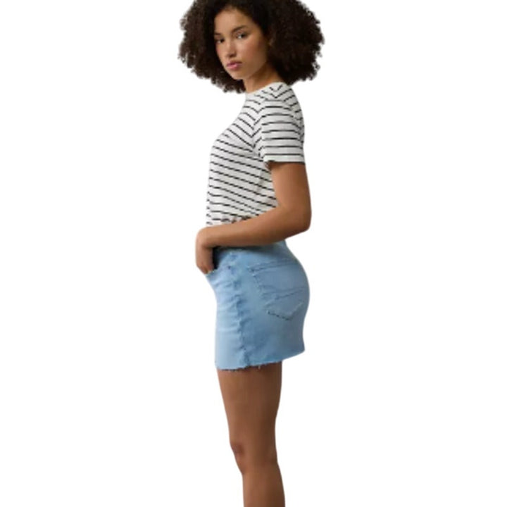 New American Eagle Womens Size 4 Curvy High Rise Mini Denim Blue Jean Skirt