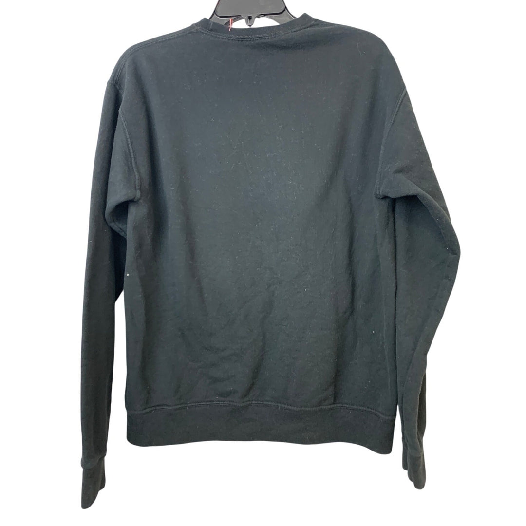 Upcycled Hand Printed Mens Medium Equality Pride Rainbow Crew Neck Sweatshirt