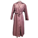 Vintage Chiango Womens Size 6 Long Sleeve Button Removeable Hood Trench Coat