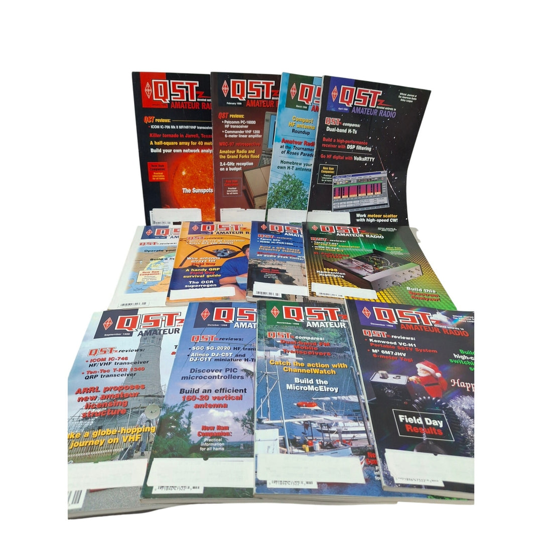 Vintage 1998 QST National Assn Amateur Radio Magazine FULL Year 12 Issues