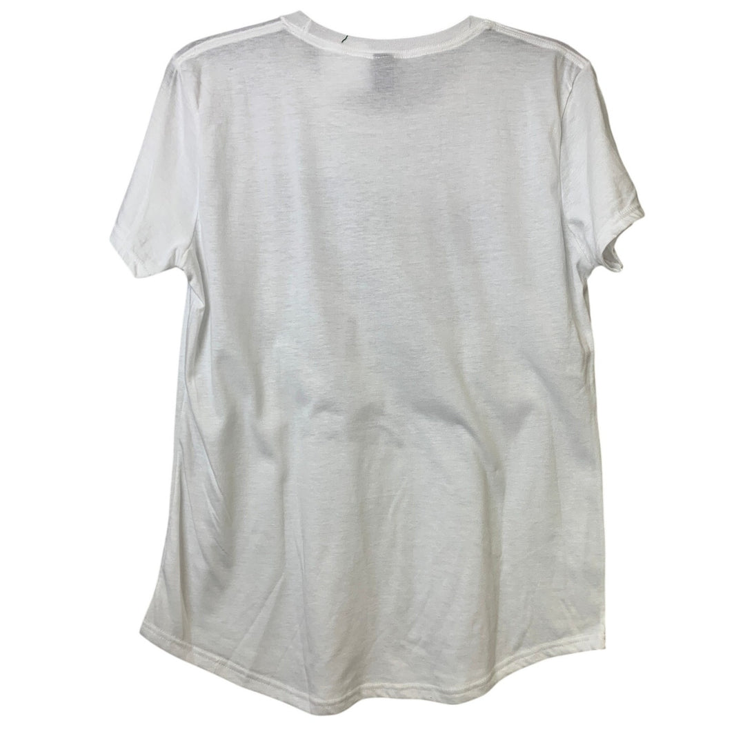 New Hand Printed Womens Large Live In The Moment Before It&
